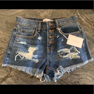 Cello high waisted distressed shorts NEW